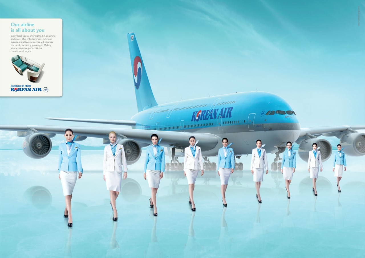 Korean Air, một hãng hàng không quốc tế nổi tiếng với các hạng vé và dịch vụ chất lượng